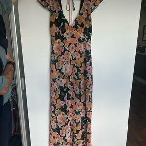 Park & Fifth Black Floral Maxi Dress